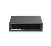 TP-Link Mercusys MS106LP PoE+ Switch 6 Porte con 4 PoE+, 30W per Porta PoE, 40W su Tutte le Porte, 802.3af/at, 2 Porte Uplink per Internet e NVR, Cassa in Metallo, Sdoppiatore Ethernet, Plug&Play