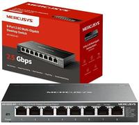 Mercusys MS108GS-M2 Switch Ethernet 8 Porte di 2.5G, Sdoppiatore Ethernet, Switch Gigabit per la Casa e l'Ufficio, Plug e Play, Montaggio Desktop, Cassa in Metallo, Durevole e Silenzioso
