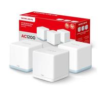 MERCUSYS TP-Link Halo H1200G(3-pack) WiFi Mesh Dual Band AC1200Mbps, Porte Ethernet Gigabit, 3 Pezzi con Copertura Fino a 320㎡, Beamforming, MU-MIMO, Modalità Router e Access Point