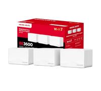 Mercusys TP-Link Halo H25BE Mesh Wi-Fi 7 BE3600Mbps Dual-Band, 3 Porte WAN/LAN Gigabit, Coperti fino a 650m2, 4K-QAM, MLO, Multi-RUs, Controllo da APP, 3pz