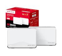 Mercusys TP-Link Halo H27BE Mesh Wi-Fi 7 BE3600Mbps Dual-Band, 2.5G Porta WAN/LAN, 2 Porte LAN Gigabit, Coperti fino a 650m2, 4K-QAM, MLO, Multi-RUs, Controllo da APP, 2pz