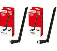 Mercusys TP-Link MA14H Chiavetta WiFi 6 AX300Mbps, WiFi USB per PC Fisso, Antenna ad Alto Guadagno, 2.4GHz/287Mbps, USB 2.0, WPA/WPA2, Supporta Windows 11/10/7 & Linux, Plug&Play (Confezione da 2)