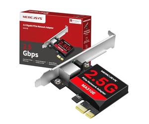 Mercusys TP-Link MA310E PCIe Scheda di Rete 2.5 Gigabit, RJ45, Wake-on-LAN, Ethernet a Basso Consumo Energetico, Compatibile con Staffe Standard e con Staffe a Profilo Ridotto
