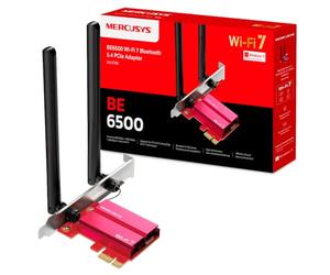 Mercusys TP-Link MA37BE PCIe Adattatore BE6500Mbps Wi-Fi 7 Bluetooth 5.4, WPA3, MU-MIMO, OFDMA, Scheda WiFi PC Fisso, Velocità Tri-Band, Copertura più Ampia, Supporta Windows 11
