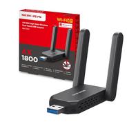 TP-Link Mercusys MA72XH WiFi USB AX1800Mbps, Chiavetta WiFi per PC Fisso, 2 Antenne ad Alto Guadagno, Dual Band 5GHz/1201Mbps + 2.4GHz/574Mbps, USB 3.0, MU-MIMO, WPA3, Supporta Windows 10/11