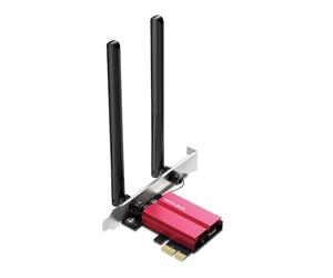 Mercusys TP-Link MA86XE V2 PCIe Adattatore AXE5400Mbps Wi-Fi 6E Bluetooth 5.3, Chipset Intel Wi-Fi 6E, WPA3, MU-MIMO, OFDMA, Scheda WiFi PC Fisso, Velocità Tri-Band, Supporta Windows 10, 11