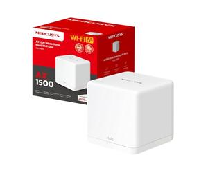 Mercusys TP-Link Router Mesh WiFi 6 AX1500Mbps, 3 Porte Gigabit WAN/LAN, Controllo Parental, WiFi Mesh Router e AP, Connetti fino a 100 Dispositivi, Copertura fino a 230m², Halo H60X(1-pack)
