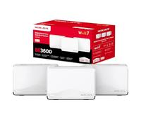 MERCUSYS TP-Link Router WiFi 7 Mesh BE3600Mbps Dual Bande, 1 porta 2,5G + 2 porte Gigabit, coperte fino a 650 m², collegare 150 dispositivi, compatibile con tutti i box Internet, Halo H27BE(3-Pack)