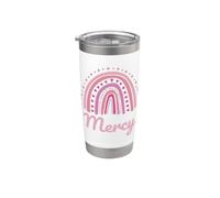 Mercy Nome Personalizzato Divertente Donne Rosa Arcobaleno Misericordia Bicchiere termico in acciaio inox doppia parete
