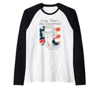 Merda Che dovrà Domani? Jefferson 3 luglio 1776 Meme Divertente Maglia con Maniche Raglan