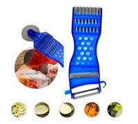 Merdiana® Pelapatate pelatutto con Rotella TAGLIAPIZZA, Grattugia,Mandolina, taglia verdure julienne e Verdure alla Giardiniera con Taglia Pizza multifunzione carote julienne taglia verdure