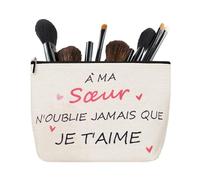 Mere - Sacchetto per il trucco, idea regalo, nonna originale, regalo di compleanno per mamma, regalo Tata Sorella amica, A Mia Sorella Non dimenticare Mai Che Ti amo per Sempre, S