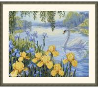Merejka K-263 Kit punto croce contato Stagno incantato, cotone, multicolore, 28 x 34 cm