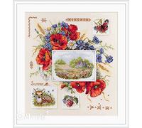 Merejka Kit per ricamo a punto croce in cotone, multicolore, 30 x 32 cm