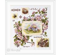 Merejka Kit per ricamo a punto croce in cotone, multicolore, 30 x 32 cm