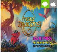 Merge Dragons - gemme moneta pietra gemme denaro denaro - ANDROID / iOS
