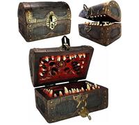 Merhoff & Larkin DND Mimic Dice Chest Box - Contenitore poliedrico per dadi D&D, può contenere fino a 5 set di fustelle, perfetta per il tuo gioco di dungeons and drons per conservare i dadi con stile