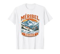 Meribel Francia Stazione sciistica Montagna Alpina Sci Maglietta