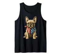 Merica Bulldog francese Bandiera americana 4 luglio Frenchie Canotta