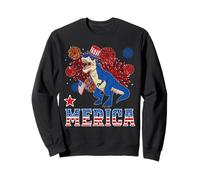 Merica Dinosaur T Rex Patriotic American Flag 4th of July Felpa