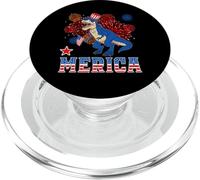 Merica Dinosaur T rex Patriotic American Flag 4th Of July PopSockets PopGrip per MagSafe