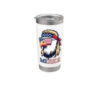 Merica Eagle Patriotic American Flag USA 4 luglio Bicchiere termico in acciaio inox doppia parete