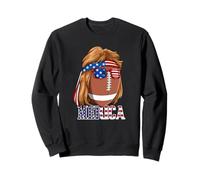 Merica Football Americano con Triglie Orgoglio USA Felpa