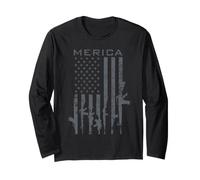 Merica - Funny PRO Gun American Flag - USA 2° emendamento Maglia a Manica