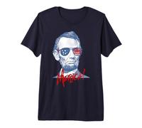 Merica Lincoln - 4th July Veterans or Memorial Day Abe Maglietta Premium