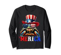 Merica Painted Turtle Patriotic, 4 luglio, Divertenti Uomini e Donne Maglia a Manica