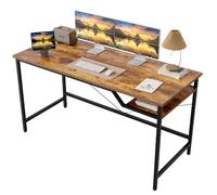 Mericonia Scrivania per computer da 122 cm, scrivania da gioco per piccoli spazi, tavolo moderno in stile semplice per casa, ufficio, studio, tavolo da scrittura per studenti, marrone rustico