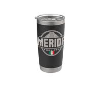 Merida Mexico Bandiera Città Messico Avventura Bicchiere termico in acciaio inox doppia parete