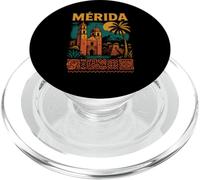 Merida Mexico Retro Yucatan Travel Art Cattedrale messicana PopSockets PopGrip per MagSafe