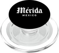 Merida Mexico Retro Yucatan Travel Art Cattedrale messicana PopSockets PopGrip per MagSafe
