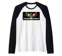 Merida Yucatan Mexico License Plate Mexicans Souvenirs Maglia con Maniche Raglan