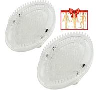 Meridian Brush Massage Body, Full Body Massage Brush, Handheld Professional Flexible Bristles, Relaxation Meridian Care with Acupuncture Point Chart (2PCSC)