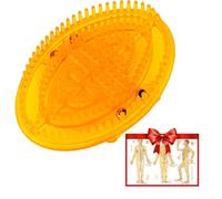 Meridian Brush Massage Body, Full Body Massage Brush, Handheld Professional Flexible Bristles, Relaxation Meridian Care with Acupuncture Point Chart (Orange)