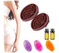 Meridian Brush Massage Br ush, Handheld Merid ian Brus h per l'età della massa corporea, M eridian B rush Body Mas sage, Aids in total bo dy relax e circolazione sanguigna (coffee color)