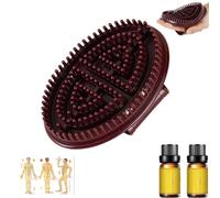Meridian Brush Massage Brush, Beauty Body Care Massage Brushes, Flexible Bristles Full Body Relaxation, Handheld Professional Body Care with Essential Oils and Acupuncture Point Chart (1Set)