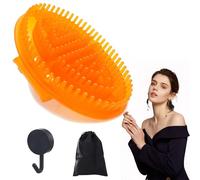 Meridian Brush Massage Brush, Full Body Relaxation Meridian Massage Brush, Multi-Functional Handheld Massage Comb, Comfortable and Skin-Friendly Bending not Deform, Full Body (Orange)
