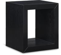 Meridian Furniture 271Black-ET Alma Collection - Tavolino moderno con impiallacciatura in rovere con finitura nera, il centro del tavolo può essere utilizzato per riporre oggetti, 52,1 x 47 x 58,4 cm