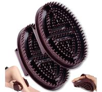 Meridian Massage Brush-2025 New Body Brush for Showering,Whole Body Relaxation Massage Comb Essential Oil Brushs, Household Waist Massager Muscle Massages Tool,Meridian Massages Brushs (Brown-2PCS)