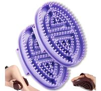 Meridian Massage Brush-2025 New Body Brush for Showering,Whole Body Relaxation Massage Comb Essential Oil Brushs, Household Waist Massager Muscle Massages Tool,Meridian Massages Brushs (Purple-2PCS)