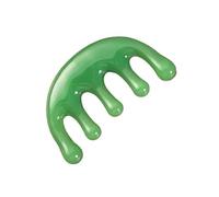 Meridian - Pettine per massaggio a cinque denti, senza maniglia, per agopuntura, per la circolazione sanguigna, per cuoio capelluto e meridiano, per terapia raschiante (verde)