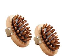 Meridian Pressure Brush, Wood Therapy Massage Tools for Belly Fat, Handheld Wooden Massager Body Brush for Cellulite Remover, Body Shaping and Muscle Pain Relief (2 PCS)
