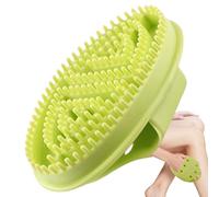 Meridian - Spazzola a pressione manuale in silicone, per massaggio anticellulite, con manico rotondo, distribuisce i depositi di grasso, migliora la forfora, esfoliante, rullo grasso, da uomo