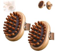 Meridian - Spazzola a pressione realizzata a mano in legno di faggio massiccio, adatta sia per uomini che per donne, pettine per rilassamento completo del corpo, spazzole massaggianti portatili per il