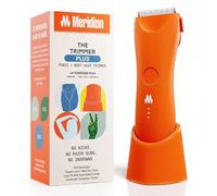 MERIDIAN The Trimmer Plus - Rasoio elettrico impermeabile per uomini e donne, per peli pubici, petto, gambe e bikini, cavo UBS-C e dock di ricarica inclusi, Blaze