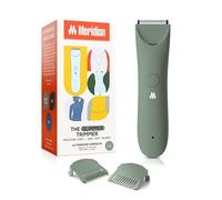 MERIDIAN Trimmer più sottile, trimmer pubico e corpo, depilazione bikini, senza graffi, bruciature da rasoio, senza incarnite, design ergonimico, tecnologia bagnata/secca, faretto a LED, salvia