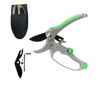 Meridiana Forbici a Cricchetto PRO - per Potatura Professionale (Verde) | Giardino Troncarami per Rami, Piante e Siepi Fino a 20 mm di Diametro, Forbici da Giardino, Rivestimento Antiaderente